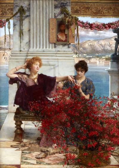 Sir Lawrence Alma-Tadema, O.M., R.A., Loves Jewelled Fetter (The Betrothal Ring)