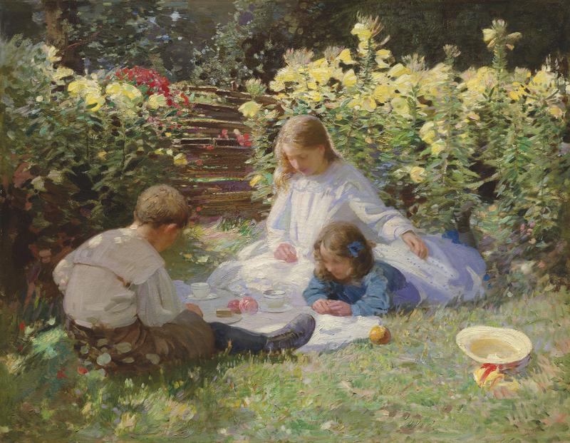 Harry Watson, R.W.S., R.O.I., R.W.A. (1871-1936), The Garden Party